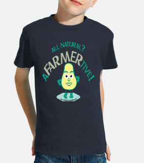 avocado tutto naturale un agricoltore tive design kids, children, little kids t-shirt