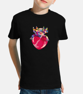 Axolotl animal and heart