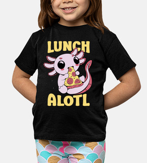 Axolotl Eating Pizza Funny Lunchalotl