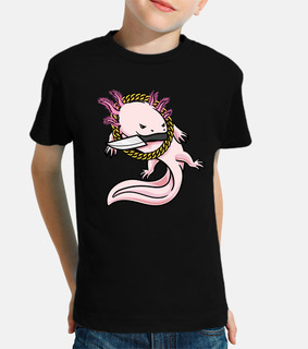 Axolotl With Knife Fish Lover Funny