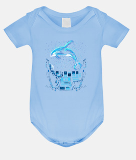 Baby bodysuit, sky blue