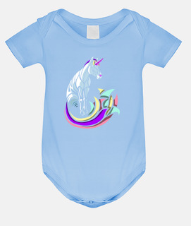 Baby bodysuit, sky blue