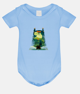 Baby bodysuit, sky blue