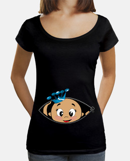 baby cuckoo t-shirt looming, wide & loose fit, black collar