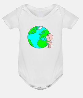 baby hug the world