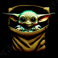 Camiseta baby yoda discount bolsillo