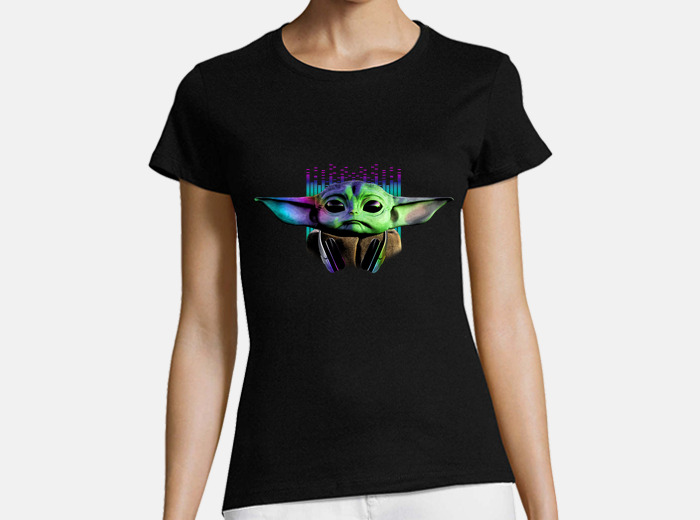 Baby yoda dj t shirt tostadora