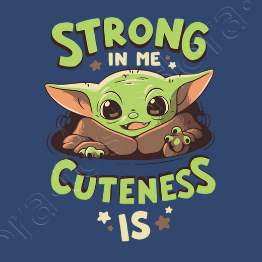 Baby Yoda Mandalorian Strength Cute Poster Tostadora