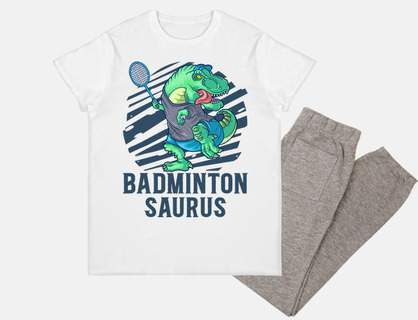 badminton saurus t-rex dinosaur