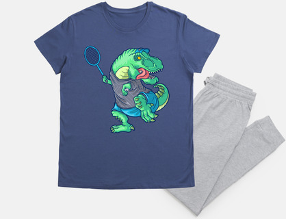 badminton t-rex dinosaur