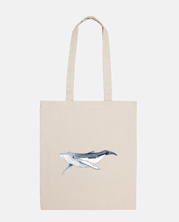 bag baby whale andubarta - 100 cotton canvas bag