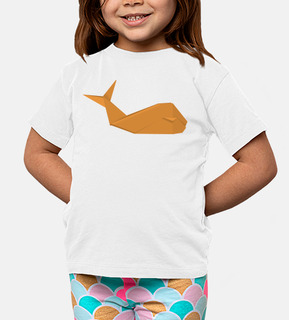 balena arancione. applicalo su diversi colori di t-shirt per bambini