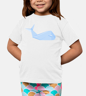 balena blu. applicalo su diversi colori di t-shirt per bambini