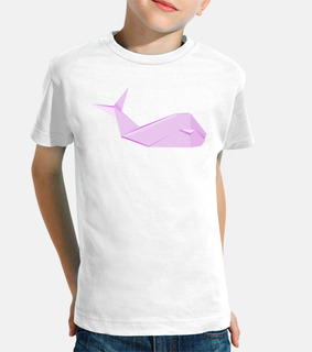 balena rosa. applicalo su diversi colori di t-shirt per bambini
