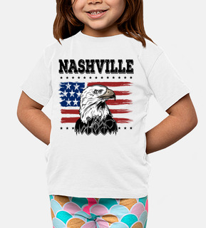 bambini t-shirt bandiera uniti uniti american eagle nashville tennessee country musica rockabilly