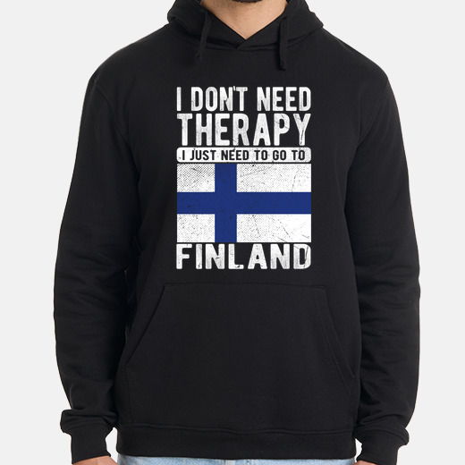 Sudadera Con Capucha De Finlandia Con Bandera Y Alce - Diseño Vintage, Algodón, Para Viajes Y Casual