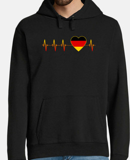 bandiera tedesca cuore germania battito