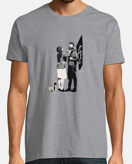 Banksy Punk Hombre, gris