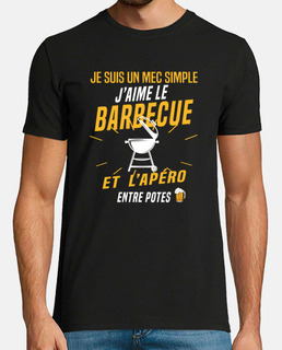 Texti-Cadeaux-Tee shirt Barbecue-personnalisé avec un prénom exemple Alexandre