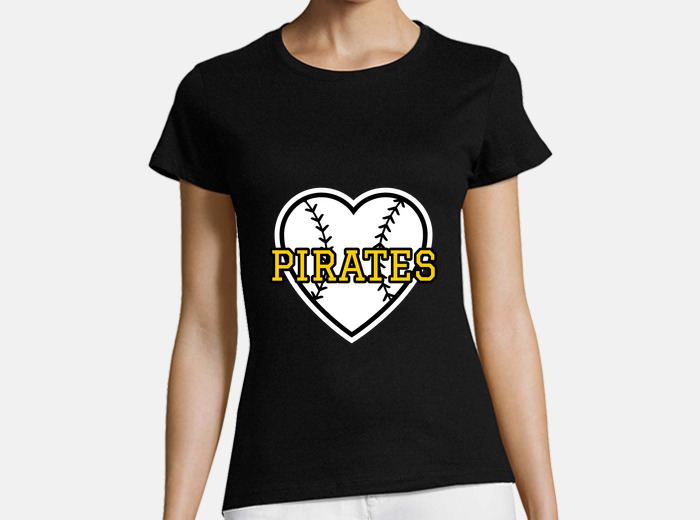 Pittsburgh Pirates Baseball Love Tee Shirt Women's Small / Black