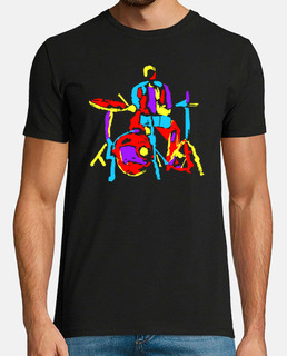 baterista colorido abstracto