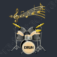 Camiseta bateria musicale con spartitiCamiseta bateria musicale con spartiti  