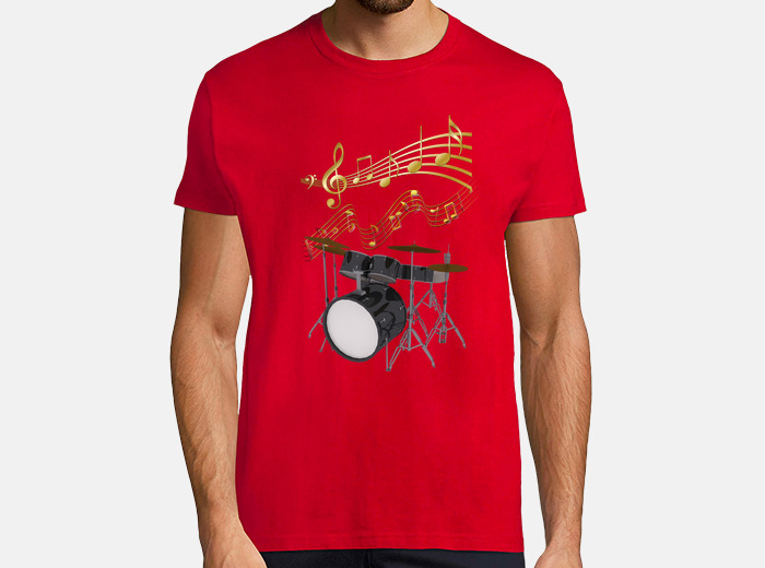 Tee shirt batterie musique hot sale