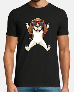 beagle dog english beagle dancing with