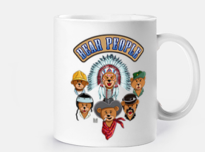 Bears village people on mug | tostadora Bears village people on mug | tostadora