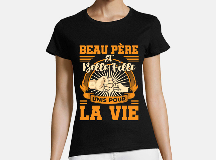 Tee shirt beau pere belle fille unis pour tostadora