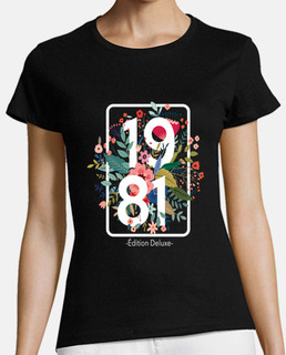 Beautiful 40 Years Old Birthday Gift for young woman Born in 1981 Date  Deluxe dition in French  Flo