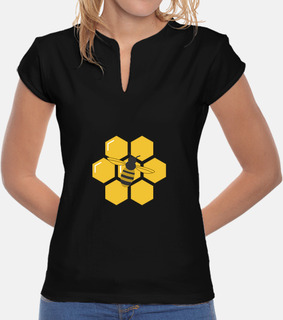 Bee and honeycomb