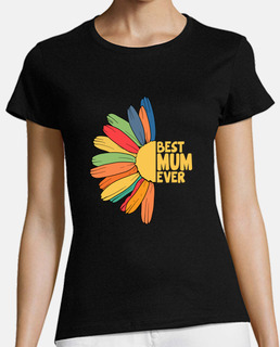 Best mum ever colourful design of a flower gift for mother day