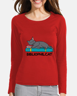 Bibliophilcat - camiseta mujer
