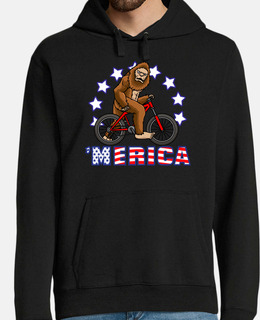 bigfoot in sella alla bici americana
