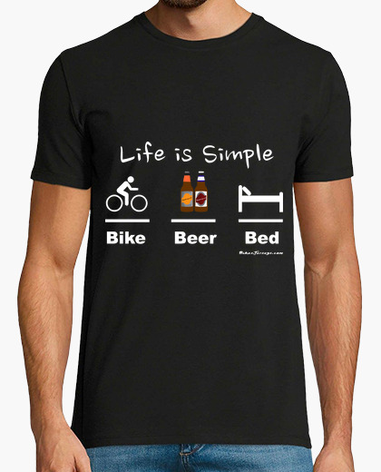 Bike beer bed white t-shirt