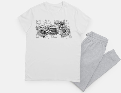 biker dad black Pijama