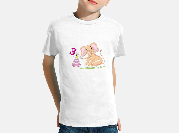 Birthday 3 Years Old Pink Elephant Kids Clothes Tostadora Com