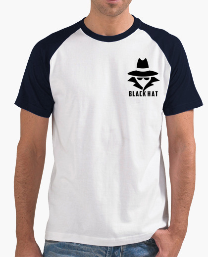 Black Hat. camiseta blanca chico.