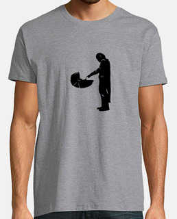 black mandalorian, short sleeve man