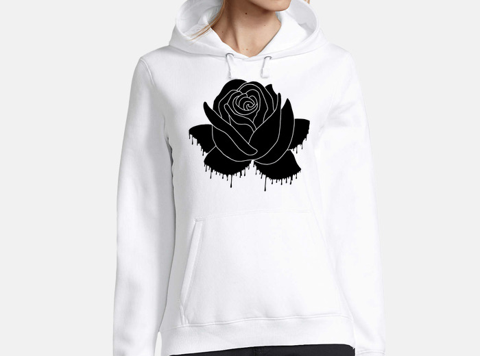 Obey black rose hot sale hoodie