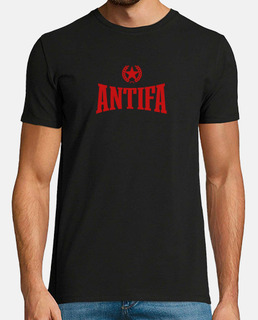Black shirt h - Antifa red