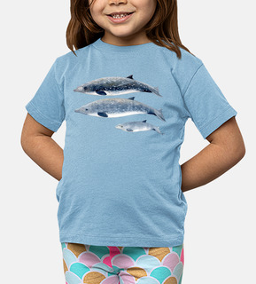 blainville s' adunco balena t-shirt bambino ragazza