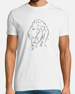 boceto de cabeza de león