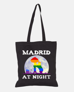 bolsa de tela - Skyline Madrid bandera orgullo LGTBI