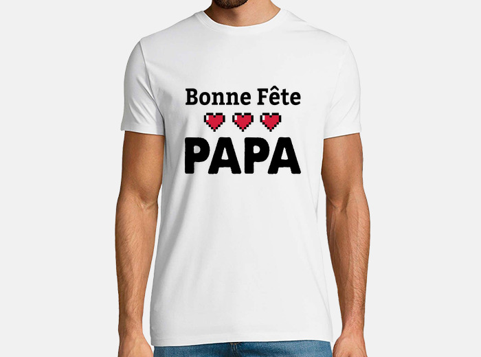 T-shirt bébé Bonne fête à mon papa chéri - Bouille d'amour