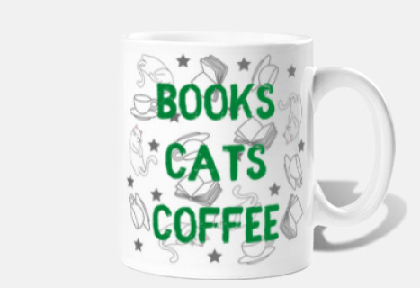 Books, cats, coffee - taza