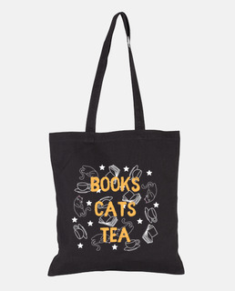 Books, cats, tea black