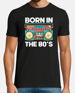 born in 80s retro t-shirt