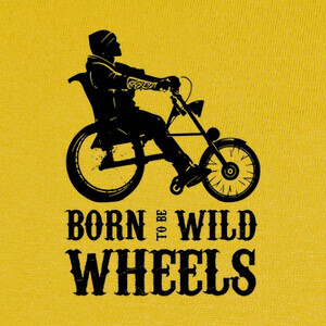 Playeras Born to be Wild Wheels dibujo negro